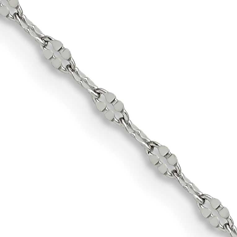16 inch Fancy Link Chain Stainless Steel Polished, SRN1619-16, 886774435619