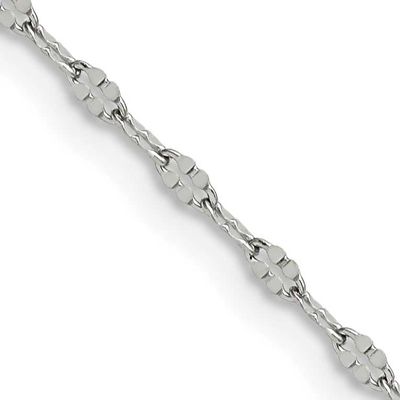16 inch Fancy Link Chain Stainless Steel Polished, SRN1619-16, 886774435619