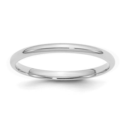 2mm Comfort Ring Fit Sterling Silver Rhodium-plated, QCF020RH-5,