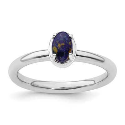 Lapis Polished Ring Sterling Silver, QSK900-10, 886774229034