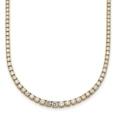 18in Lab Grown VS/SI FGH Round Diamond Graduated Necklace 14k Gold, PM10332-LG-18,
