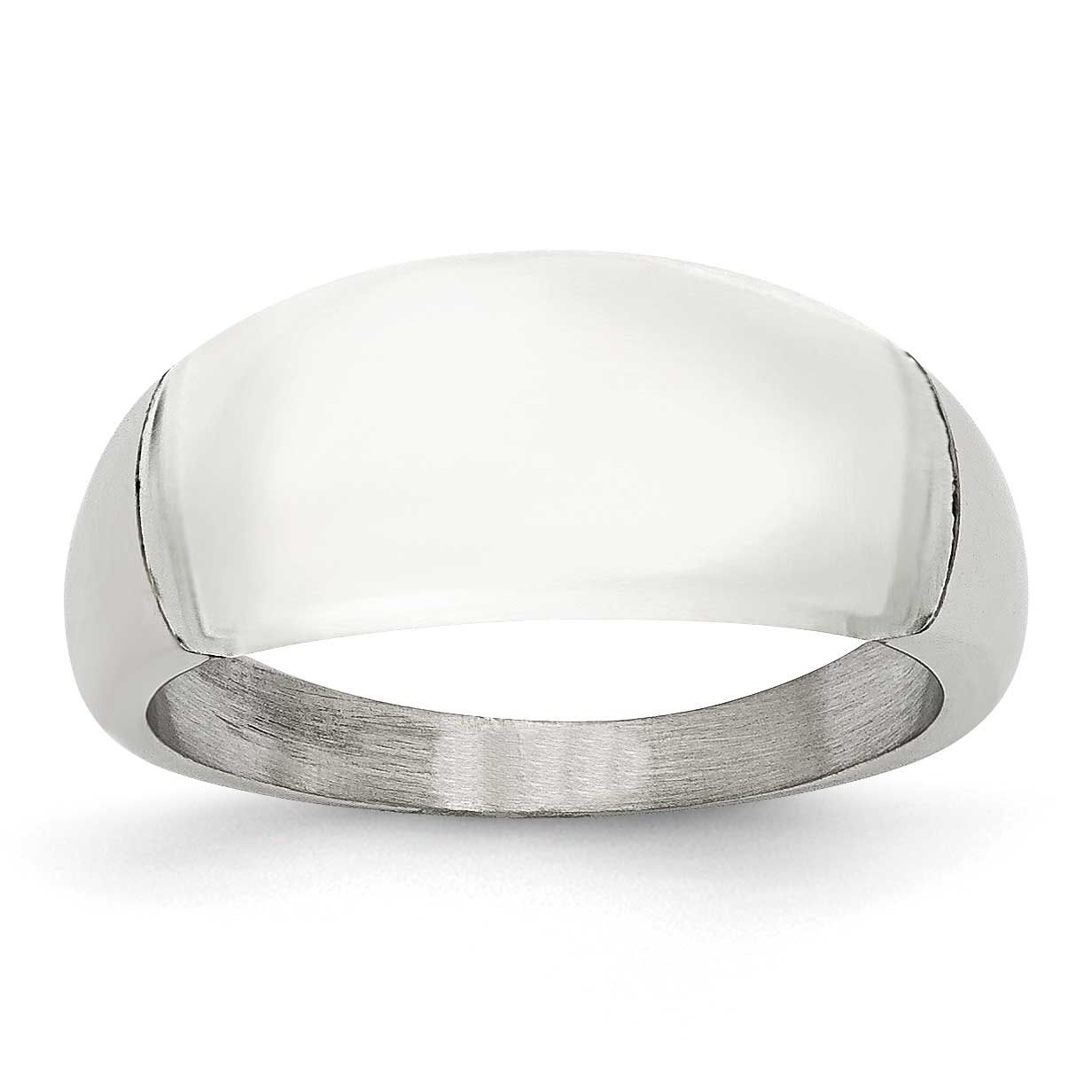 8mm Cats Eye Ring Stainless Steel, SR179-6, 883957041094