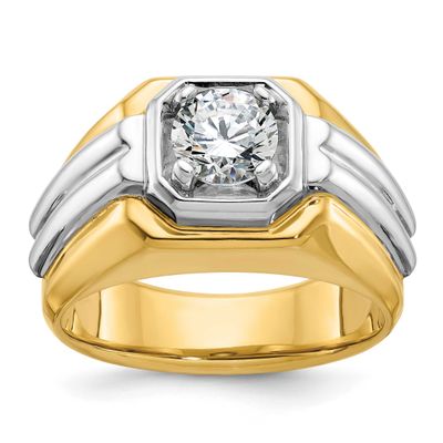 IBGoodman Men&#39;s Complete Lab Grown VS/SI FGH Diamond Ring 14k Two-tone Gold, B56895-4YWLG, 19690432