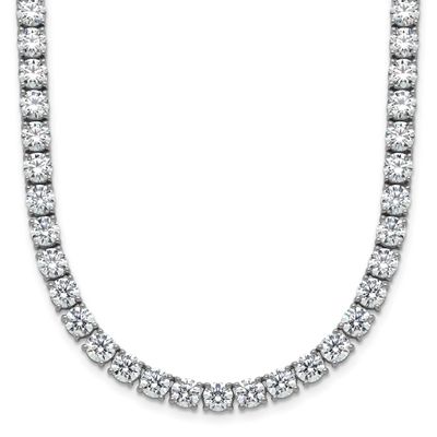 24in Lab Grown VS DEF Round Diamond Straight Necklace 14k White Gold, PM10326-WLD-24,