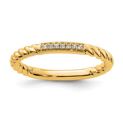 Diamond Twisted Ring 14k Gold, SK2113-6,