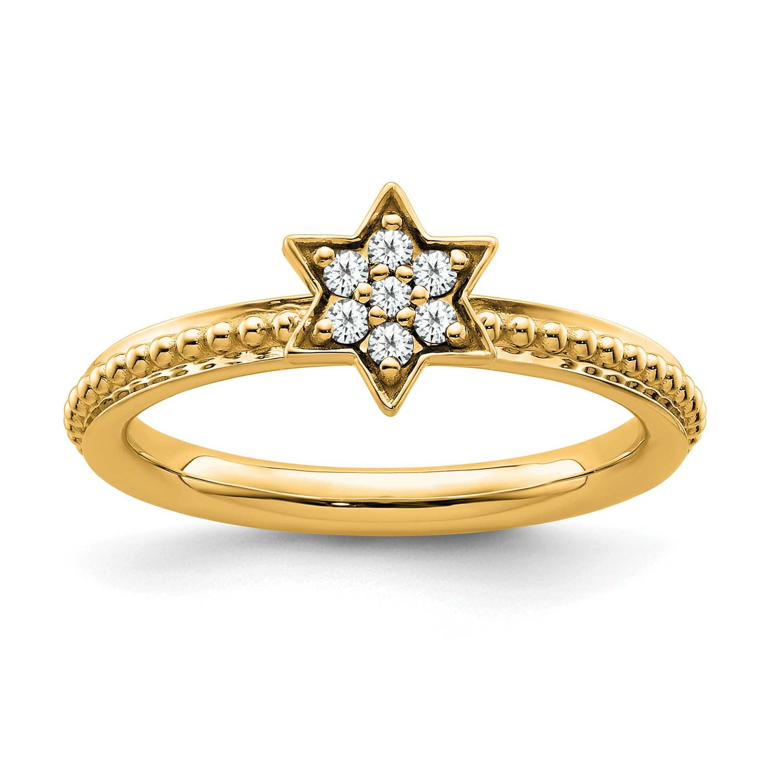 Diamond Star Ring 14k Gold, SK2150-7,