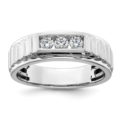 Lab Grown Diamond VS/SI FGH Men&#39;s Band 14k White Gold, RM9927-034-WLG,