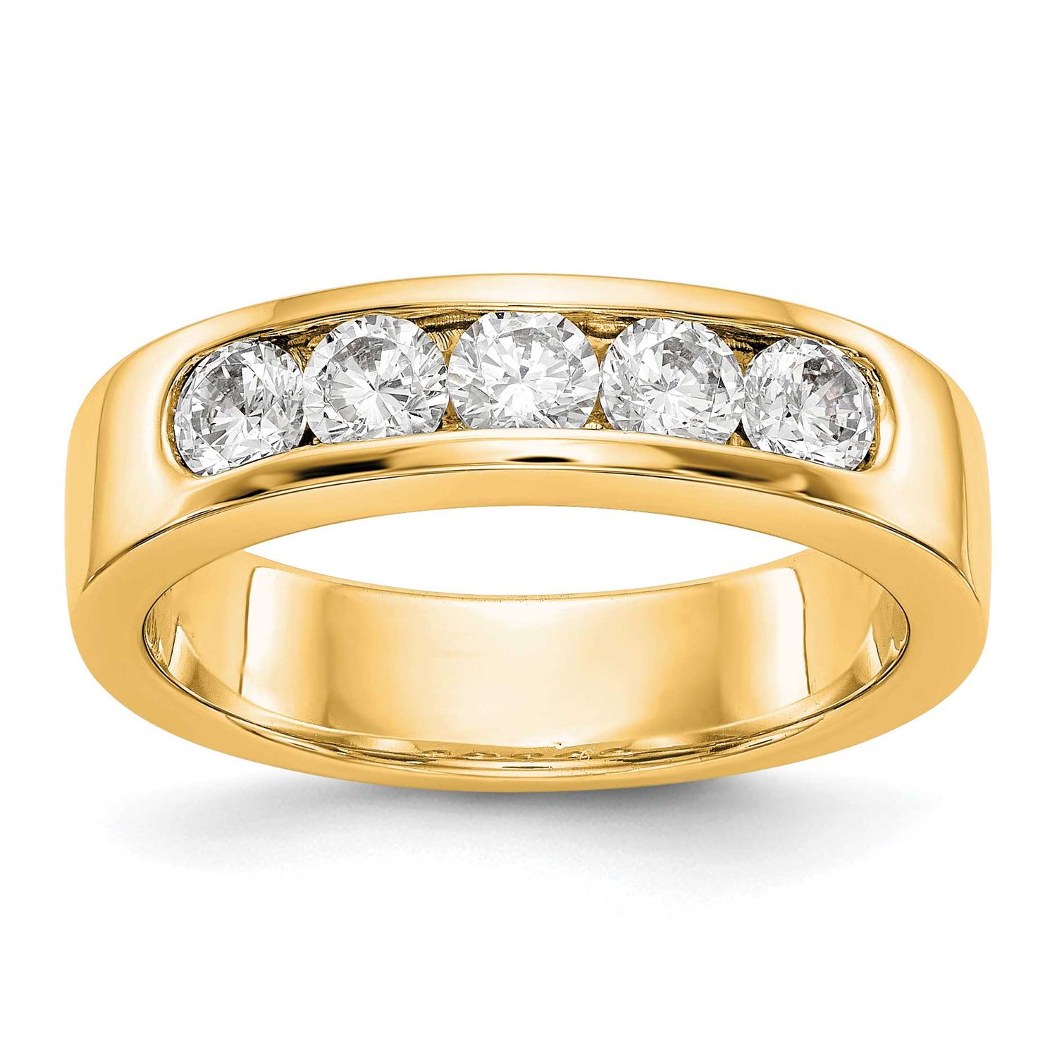 5-Stone Holds 5-3.4mm Round Channel Band Mounting Closed 14k Gold, RM3276B-075-Y,