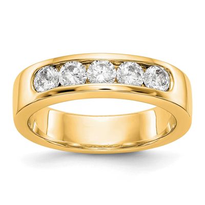5-Stone Holds 5-3.4mm Round Channel Band Mounting Closed 14k Gold, RM3276B-075-Y,