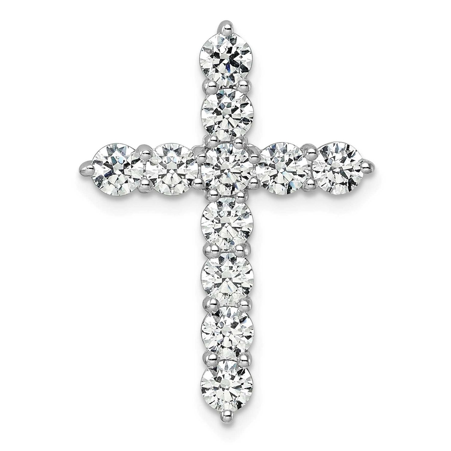 Lab Grown Diamond 3ctw VS/SI FGH Cross Pendant 14k White Gold, PM10451-WLG,