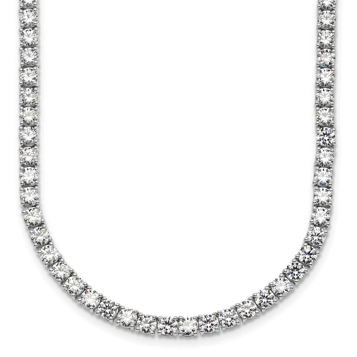 24in Lab Grown VS DEF Round Diamond Straight Necklace 14k White Gold, PM10324-WLD-24,