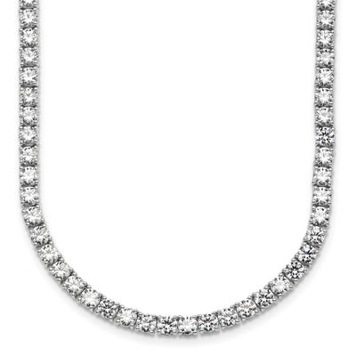 24in Lab Grown VS DEF Round Diamond Straight Necklace 14k White Gold, PM10324-WLD-24,
