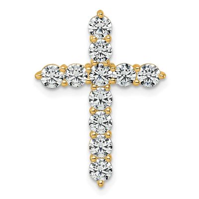 Lab Grown Diamond 2ctw VS/SI FGH Cross Pendant 14k Gold, PM10450-LG,