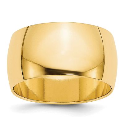 10mm Half Round Band 10k Gold, 1HRL100-8.5,