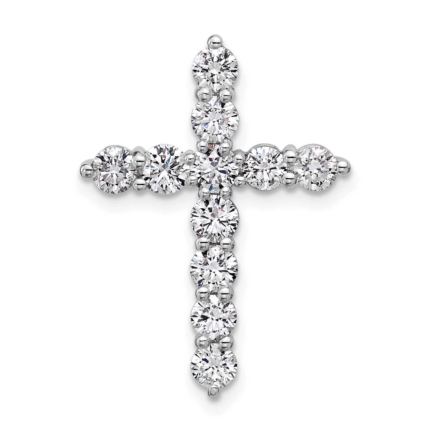 Lab Grown Diamond VS/SI FGH Cross Pendant 14k White Gold, PM10449-WLG,