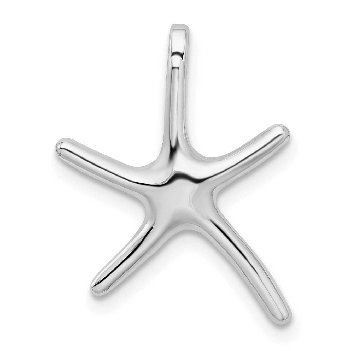 De-Ani Polished Dancing Starfish Slide Sterling Silver Rhodium-plated, QC9974, 637218152254