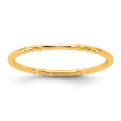 1mm Half Round Band 14k Gold, HR010-5.5,