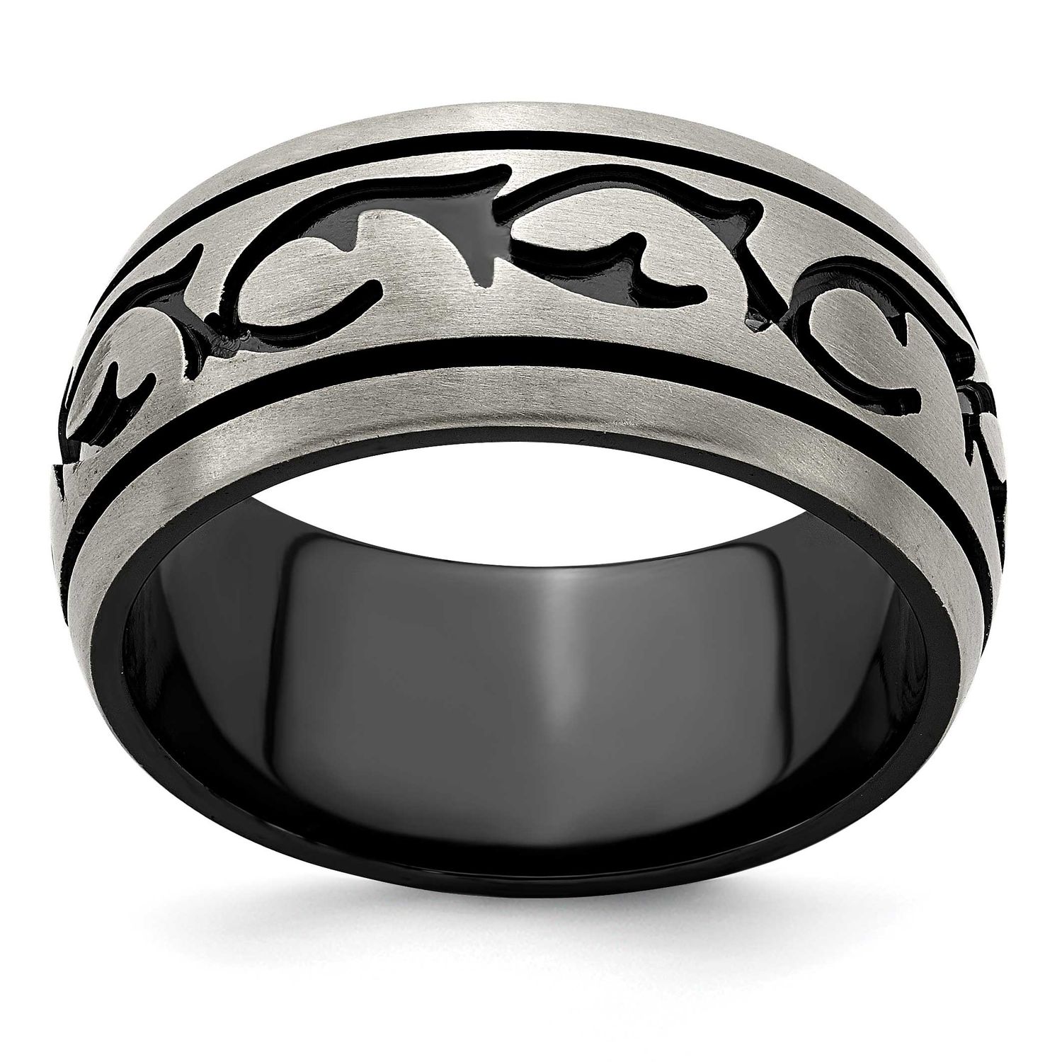 Edward Mirell Black Ti &amp; 10mm Band Titanium Brushed, EMR269-8, 886774384665