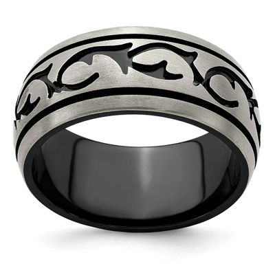 Edward Mirell Black Ti &amp; 10mm Band Titanium Brushed, EMR269-8, 886774384665