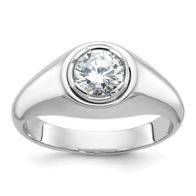 IBGoodman Men&#39;s Complete Lab Grown VS/SI FGH Diamond Ring 14k White Gold, B64240-4WLG, 196904329832