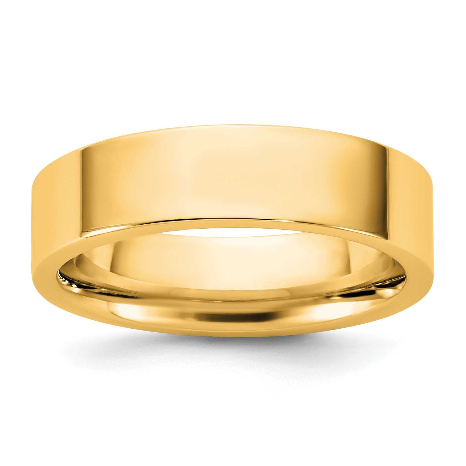 5.5mm Standard Flat Comfort Fit Band 14k Gold, FLC055-8,