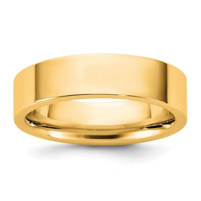5.5mm Standard Flat Comfort Fit Band 14k Gold, FLC055-8,