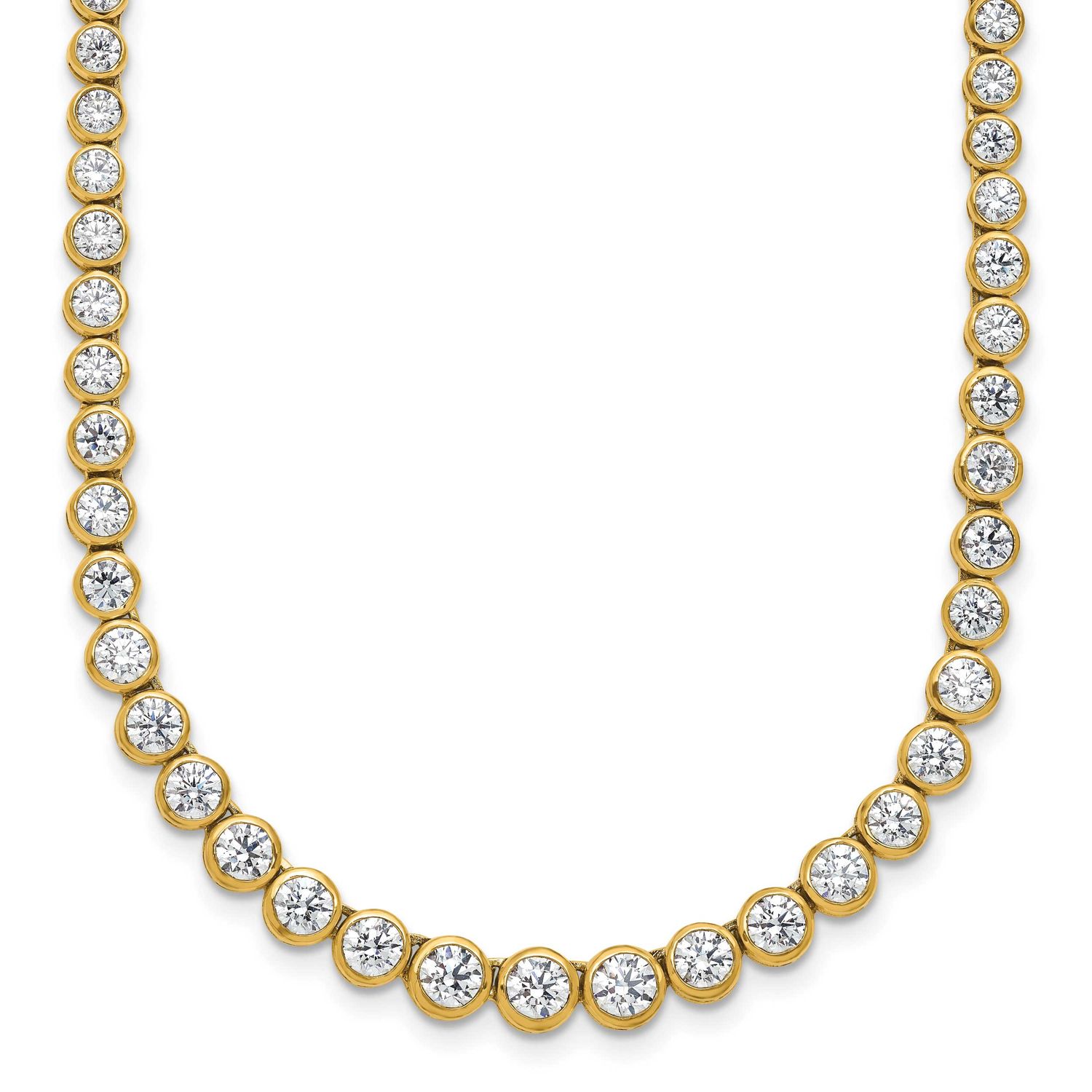 Lab Grown Diamond VS/SI FGH Graduated 2 inch ext. Necklace 14k Gold, PM10003-700-LG,