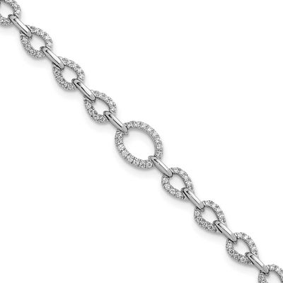 Lab Grown Diamond VS/SI FGH 1 in ext. Bracelet 14k White Gold, BM10535-140-WLG,