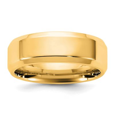 6.5mm Bevel Edge Comfort Fit Band 10k Gold, 1BEC065-14,