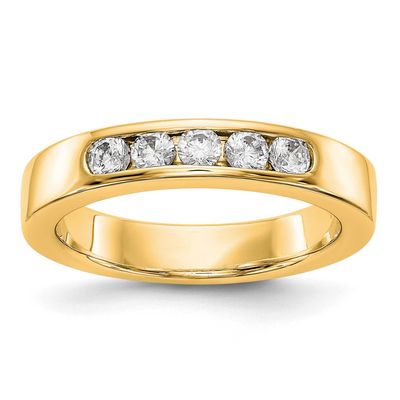 5-Stone Holds 5-2.7mm Round Channel Band Mounting Closed 14k Gold, RM3276B-040-Y,