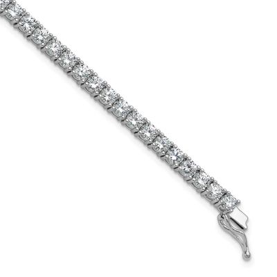 3.5mm CZ 54 Stone 8 inch Bracelet Sterling Silver Rhodium-plated, QSH181-8, 196904346280