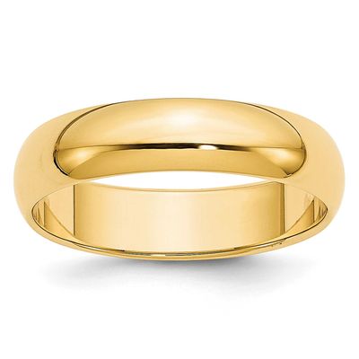 4.5mm Half Round Band 14k Gold, HRL045-12.5,