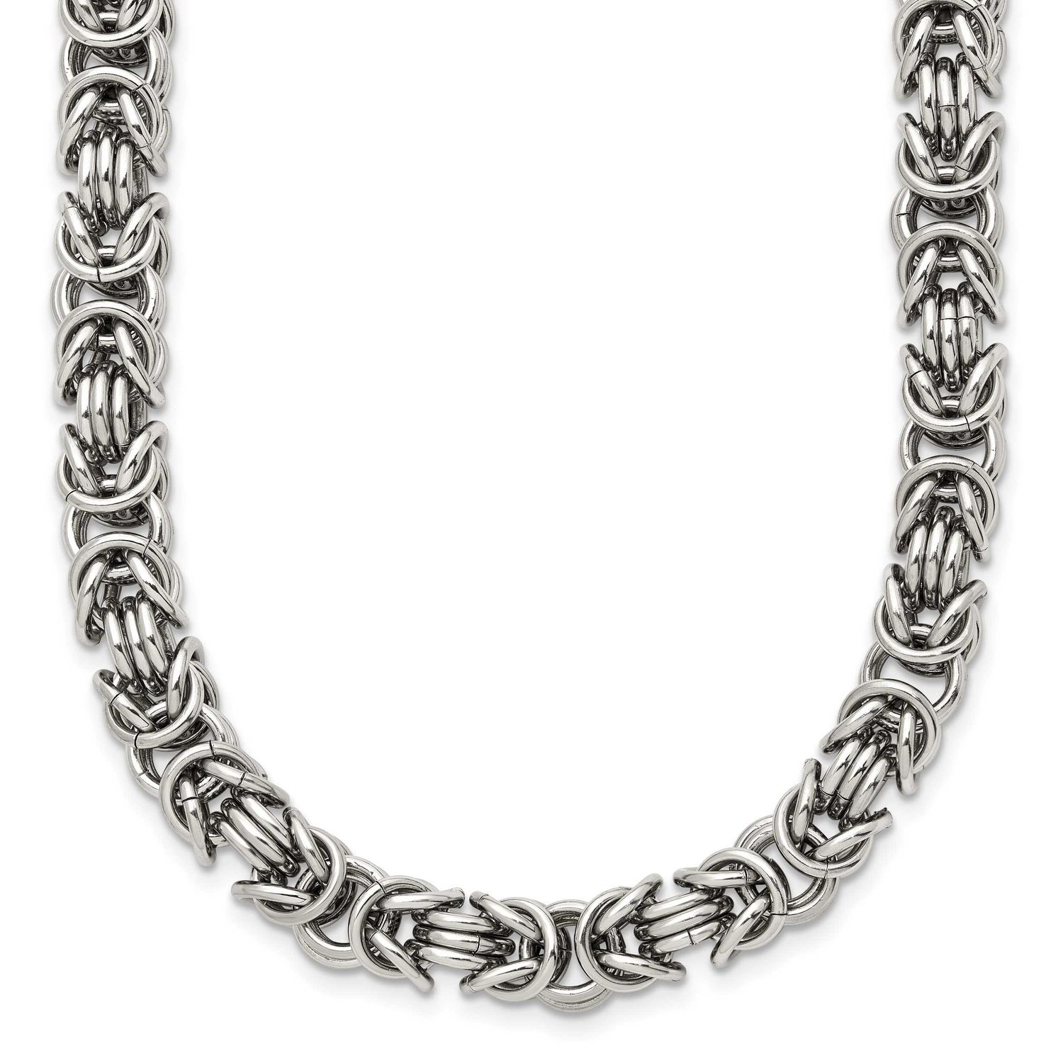 22 inch Fancy Link Necklace Stainless Steel Polished, SRN949-22, 886774622644