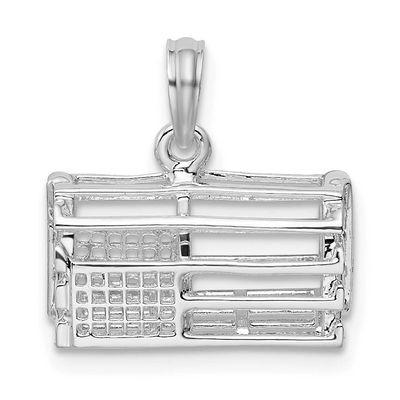 De-Ani Polished 3D Empty Lobster Trap Pendant Sterling Silver Rhodium-plated, QC10205, 637218170128