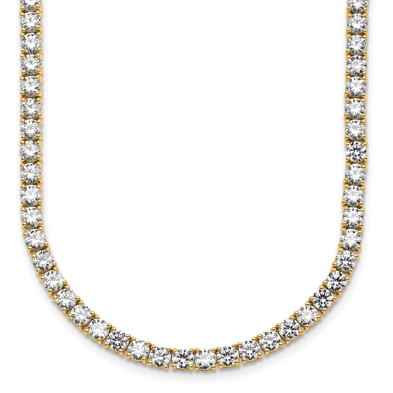 24in Lab Grown VS/SI FGH Round Diamond Straight Necklace 14k Gold, PM10324-LG-24,