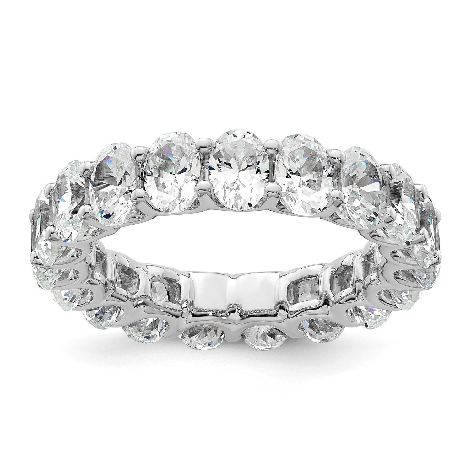 Oval Lab Grown Diamond VS/SI FGH Eternity Band 14k White Gold, RM10428-500-6WLG,