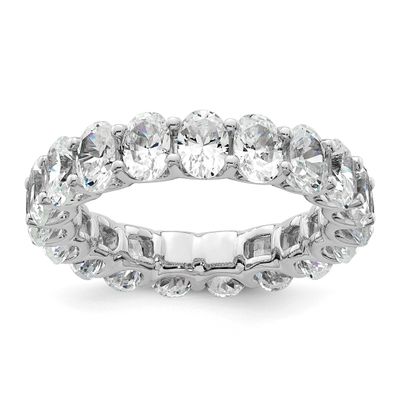 Oval Lab Grown Diamond VS/SI FGH Eternity Band 14k White Gold, RM10428-500-6WLG,