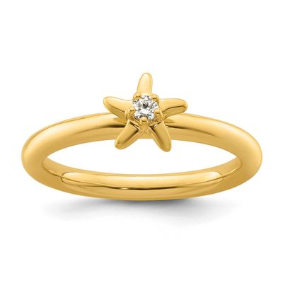 Diamond Starfish Ring 14k Gold, SK2183-6, 196904274521