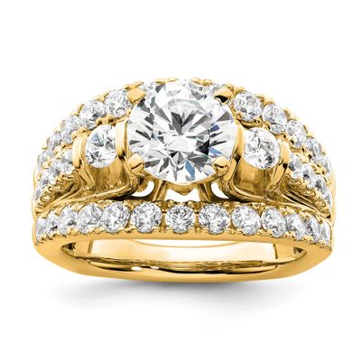 Lab Grown Diamond VS/SI FGH Semi-mount Engagement Ring 14k Gold, RM8978E-150-LG,