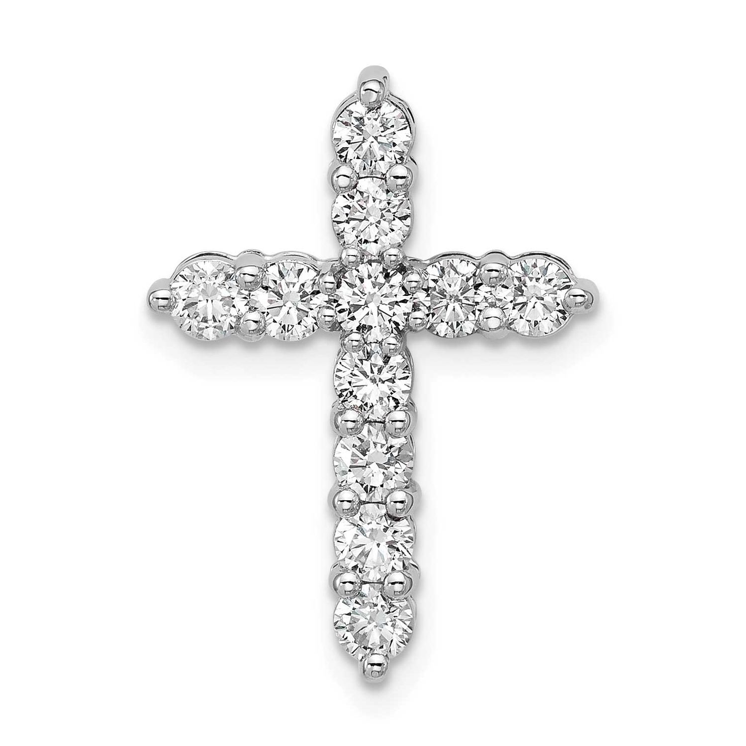 Lab Grown Diamond VS/SI FGH Cross Pendant 14k White Gold, PM10448-WLG,