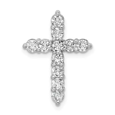 Lab Grown Diamond VS/SI FGH Cross Pendant 14k White Gold, PM10448-WLG,