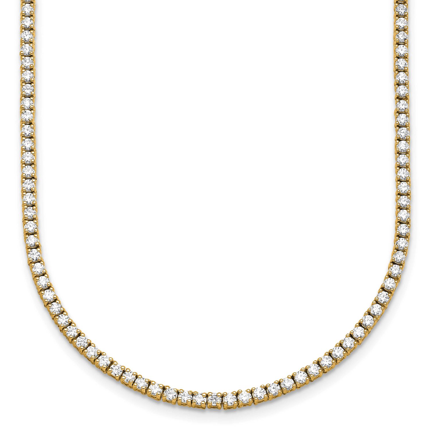24in Lab Grown VS/SI FGH Round Diamond Straight Necklace 14k Gold, PM10320-LG-24,