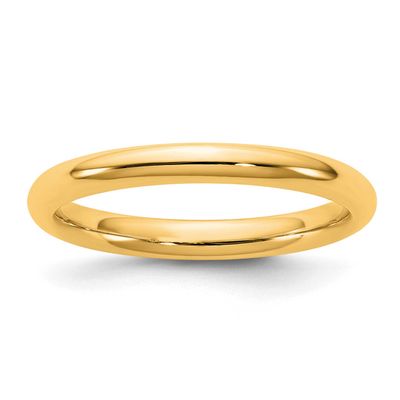2.5mm Standard Comfort Fit Band 14k Gold, CF025-7.5,