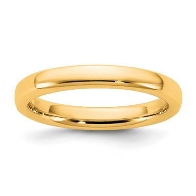 3mm European Comfort Fit Band 14k Gold, ECF030-6,