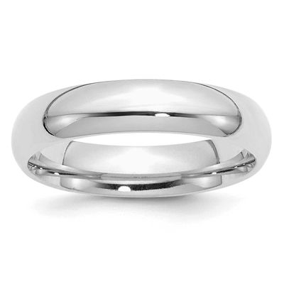 5mm Comfort Ring Fit Sterling Silver Rhodium-plated, QCF050RH-13.5,