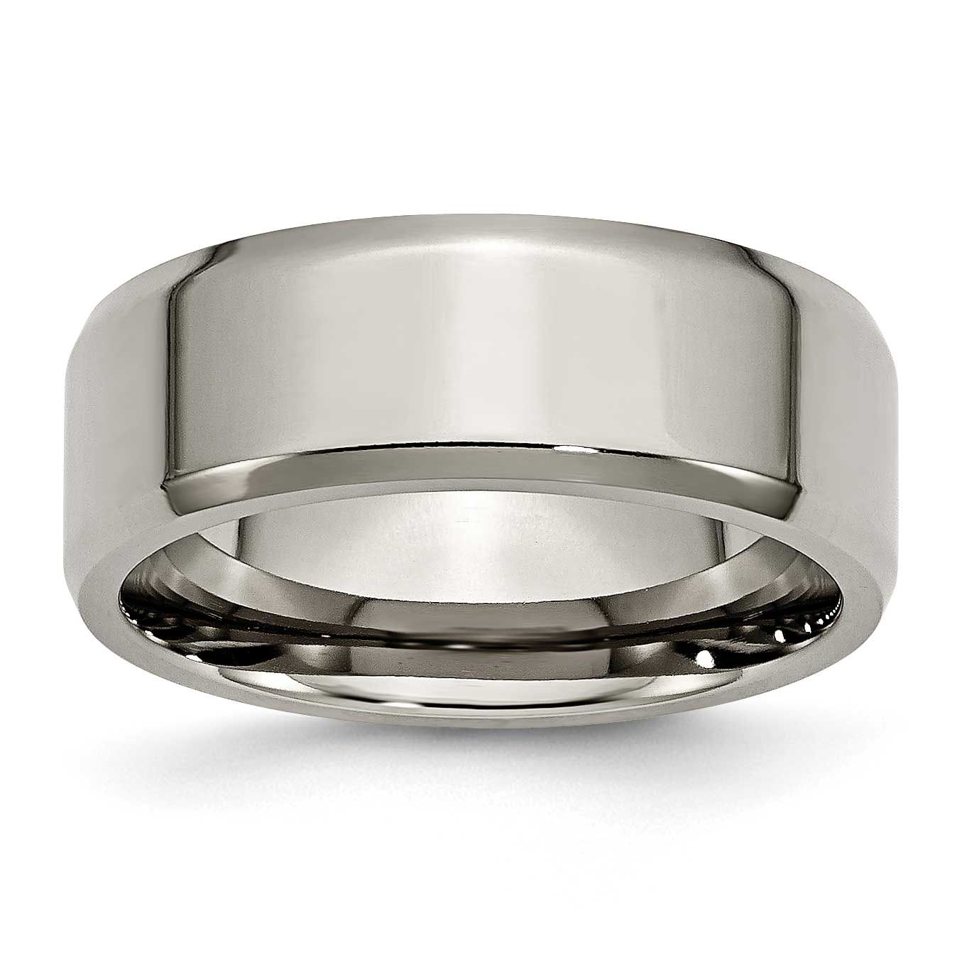8mm Beveled Edge Band Titanium Polished, TB157-6.5, 883957785493