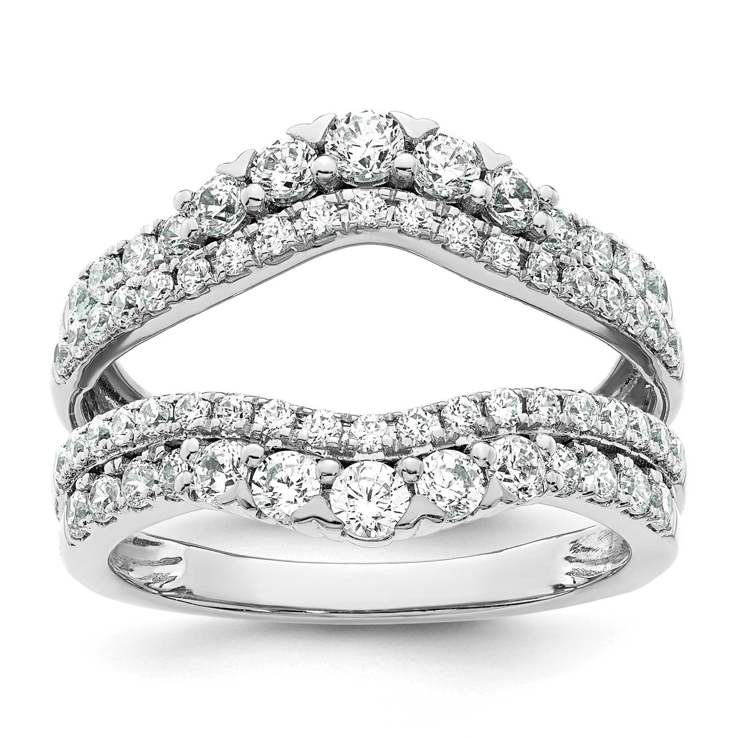 Lab Grown Diamond VS/SI FGH Ring Guard 14k White Gold, RM10519-125-WLG,