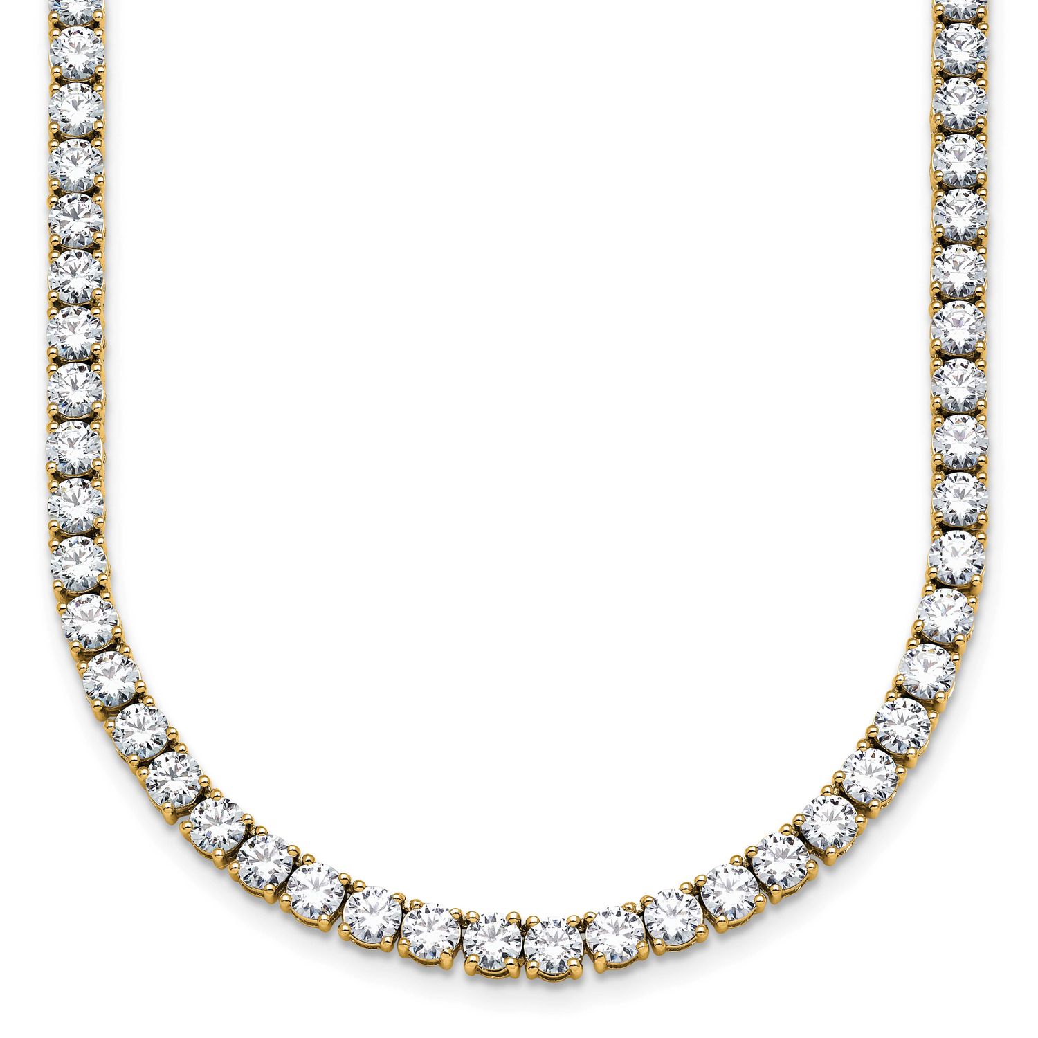 24in Lab Grown VS/SI FGH Round Diamond Straight Necklace 14k Gold, PM10323-LG-24,
