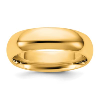 5.5mm Standard Comfort Fit Band 14k Gold, CF055-6,