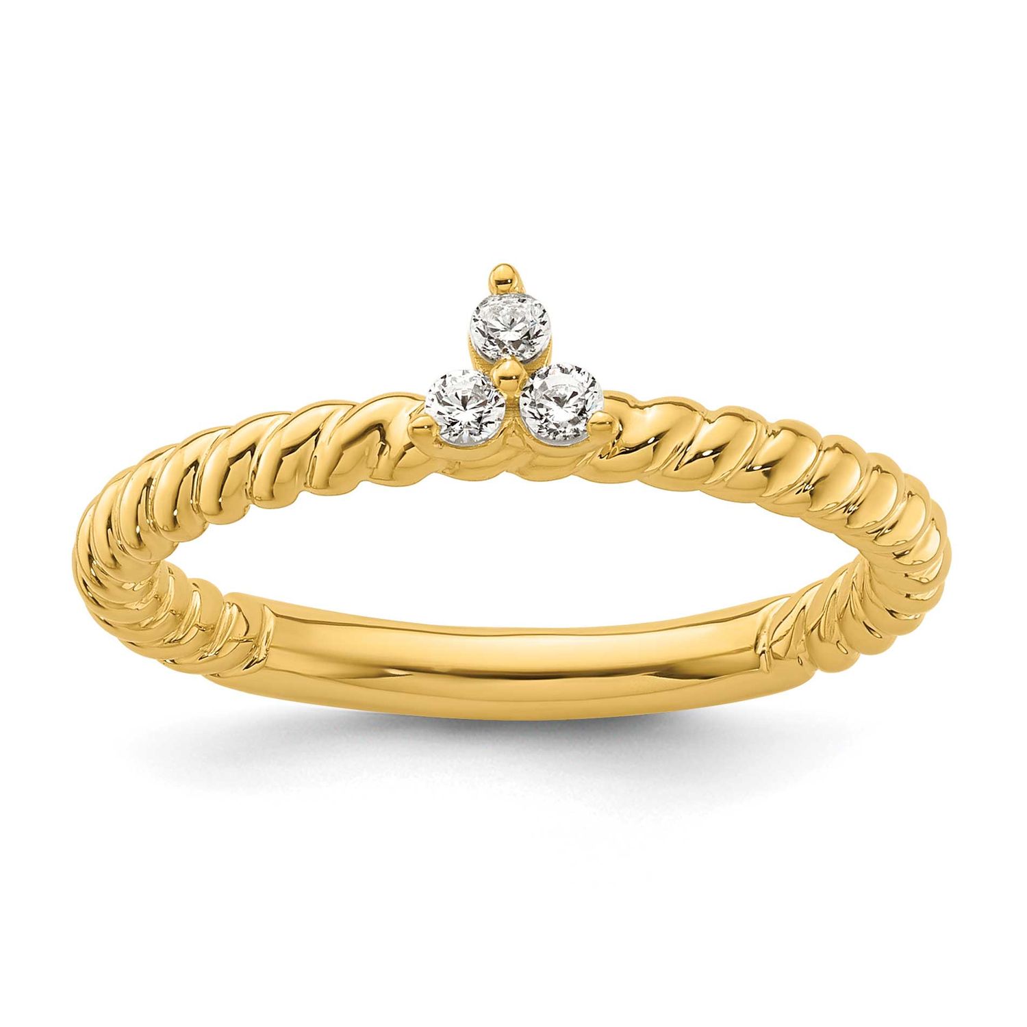 Diamond Twisted Ring 14k Gold, SK2193-7,